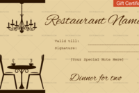 Dinner For Two Gift Certificate Templates Editable Intended For Awesome Free Printable Certificate Of Promotion 12 Designs