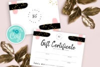 Diy Gift Certificate Template Printable Small Business Pertaining To Printable Company Gift Certificate Template