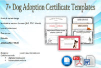 Dog Adoption Certificate Editable Templates 7 Designs Free Within Pet Adoption Certificate Template Free 23 Designs
