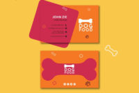 Dog Food Business Card Template Free Psd File Within Food Business Cards Templates Free