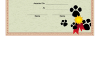 Dog Show Certificate Printable Pdf Download Intended For Amazing Dog Training Certificate Template