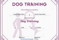 Dog Training Certificate Format In Silver Cosmic And Your With Amazing Dog Training Certificate Template