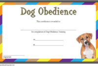 Dog Training Certificate Template 10 Latest Designs Free Intended For Best Service Dog Certificate Template