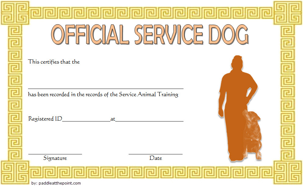 Dog Training Certificate Template 10 Latest Designs Free Throughout Free 10 Fitness Gift Certificate Template Ideas
