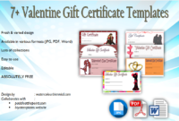 Dog Training Certificate Template 10 Latest Designs Free Throughout Valentine Gift Certificate Template
