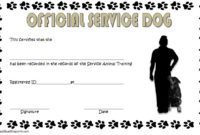 Dog Training Certificate Template 10 Latest Designs Free With Dog Obedience Certificate Templates