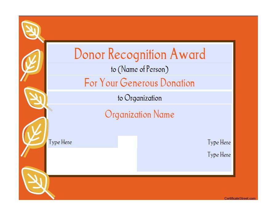 Donorawardtemplatepdfdocdownloaddesign Certificate Throughout Winner Certificate Template Free 12 Designs