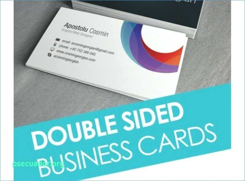 Double Sided Business Card Template Word Intended For 2 Sided Business Card Template Word