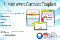 Download 6 Science Award Certificate Templates Free Throughout Quality Math Award Certificate Templates