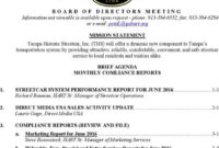 Download Board Of Directors Meeting Agenda Template To For Weekly Operations Meeting Agenda Template