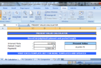 Download Present Value Calculator 10 Inside Net Present Value Excel Template