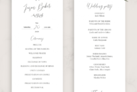 Download Printable Classic Elegant Wedding Program Pdf Inside Wedding Agenda Templates