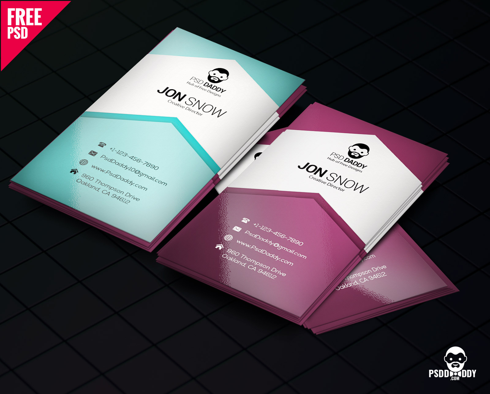 Downloadcreative Business Card Psd Free Psddaddy With Regard To Photoshop Cs6 Business Card Template