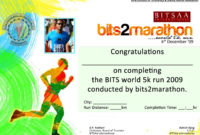 Dream Chaser Bits World 5K Run With Best Marathon Certificate Templates