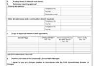 Easa Form 4 Application Form Fill Online Printable In Aircraft Flight Log Template