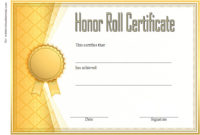 Editable Honor Roll Certificate Templates 7 Best Ideas Inside Blessing Certificate Template Free 7 New Concepts