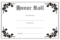Editable Honor Roll Certificate Templates 7 Best Ideas Within Honor Award Certificate Template
