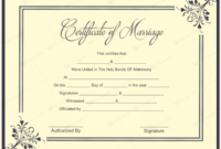 Editable Marriage Certificate Templates Make Your Own Pertaining To Marriage Certificate Editable Template