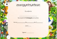 Editable Pre K Graduation Certificates 10 Template Ideas In Best Kindergarten Certificate Of Completion Free
