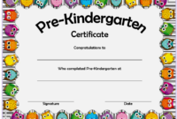 Editable Pre K Graduation Certificates 10 Template Ideas With Regard To Kindergarten Certificate Of Completion Free
