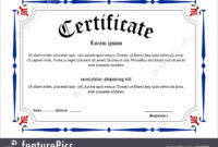 Education Certificate Illustration Regarding Physical Education Certificate 8 Template Designs