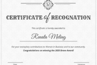 ️Free Sample Certificate Of Recognition Template ️ Intended For Recognition Certificate Editable