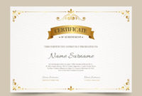 Elegant Achievement Certificate Template Vector Free Intended For Elegant Certificate Templates Free