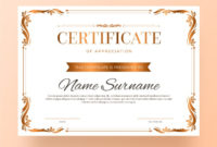 Elegant Certificate Template Vector Free Download Intended For Awesome Elegant Certificate Templates Free