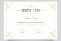 Elegant Certificate Template Vector Free Download Pertaining To Awesome Elegant Certificate Templates Free