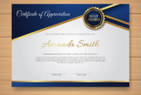 Elegant Certificate Template With Golden Style Free Vector With Elegant Certificate Templates Free