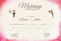 Elegant Marriage Certificate Design Template In Psd Word Intended For Printable Certificate Of Marriage Template