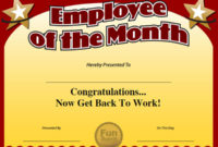 Employee Of The Month Certificate Free Funny Award Template With Free Printable Funny Certificate Templates