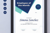 Employee Of The Month Certificate Template 68043 Within Employee Certificate Template Free 10 Best Designs