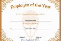 Employee Of The Year Certificate Template In Cream Tenn Inside Employee Of The Year Certificate Template Free