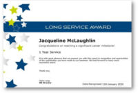 Employee Recognition Certificate Templates Free Online Tool Regarding Certificate For Years Of Service Template