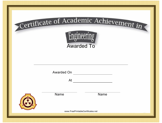 Engineering Academic Achievement Certificate Template Inside Quality Academic Achievement Certificate Templates