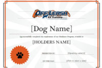 Entry 24Nswapsj For Design A Certificate Of For Free Dog Obedience Certificate Template