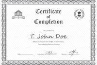 Eps Certificate Of Completion Design Template In Psd Word Within Best Certificate Of Completion Template Word