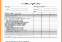 Event Management Checklist Template Inside Events Company Business Plan Template