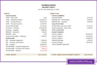 Excel Accounting Template For Small Business Balance With Regard To Small Business Balance Sheet Template