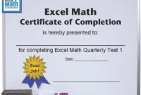 Excel Math Printable Math Certificates And Awards Within Quality Math Achievement Certificate Templates