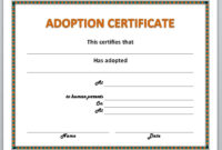 Fake Adoption Certificate Free Printable Free Printable For Free Adoption Certificate Template