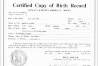 Fake Birth Certificate Template Free Good Magnificent Within Awesome Birth Certificate Fake Template