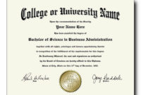 Fake College And University Diplomas Starting At Only 59 With Free Fake Diploma Certificate Template