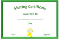 Fee Editable Skating Award Certificate Instant Download With Quality Tennis Gift Certificate Template