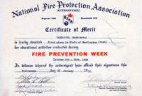 Fire Prevention Certificate Tutore Master Of Documents With Regard To Firefighter Certificate Template
