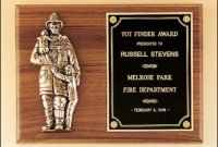 Firefighter Recognition Plaque Fireman Award Intended For Quality Firefighter Certificate Template