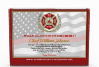 Firefighter Retirement Award Zazzlecouk With Quality Firefighter Certificate Template