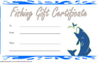 Fishing Gift Certificate Editable Templates 7 Latest Inside Amazing Editable Swimming Certificate Template Free Ideas