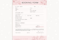 Floral Client Booking Form Template For Photographers Within Photography Business Forms Templates